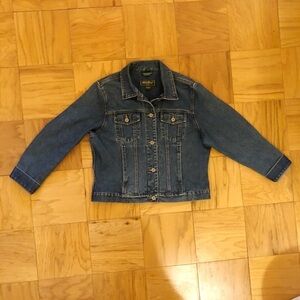 VINTAGE EDDIE BAUER Oversized Trucker Style Denim Jean Jacket